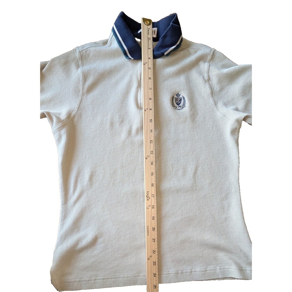 Lady Player Polo Men's Size Large Embroidered Crest Preppy Golf Stretch Cotton - Picture 6 of 6